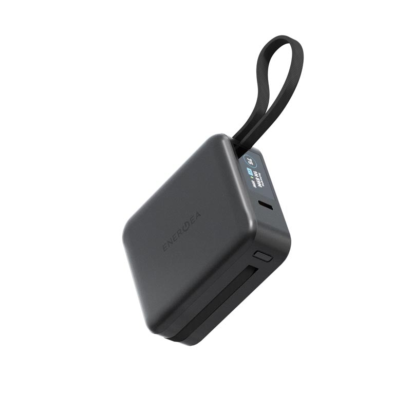 Energea Magpac Mini Plus 10000mAh Magsafe Compatible with Build in C Cable Power Bank (Black)
