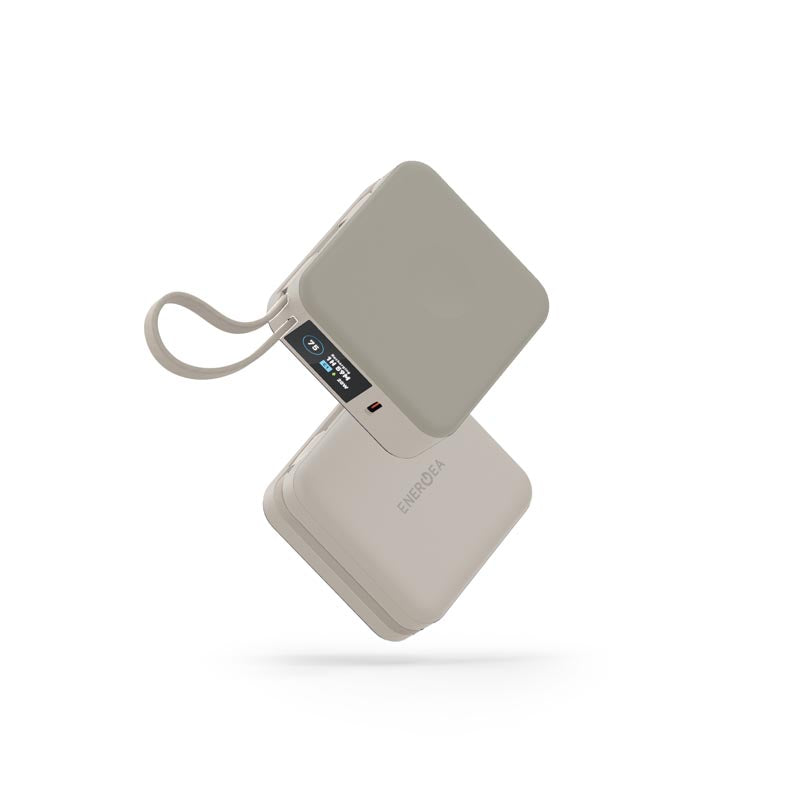 Energea Magpac Mini Plus 10000mAh Magsafe Compatible with Build in C Cable Power Bank (White)