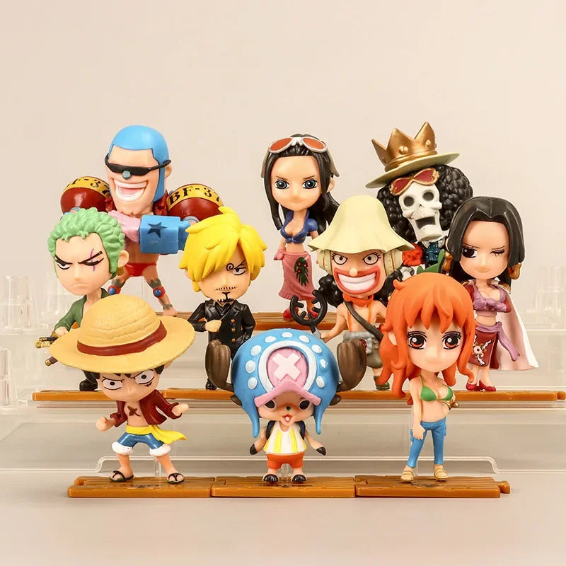 Cartoon One Piece Action Figures Decor Straw Hat Pirates