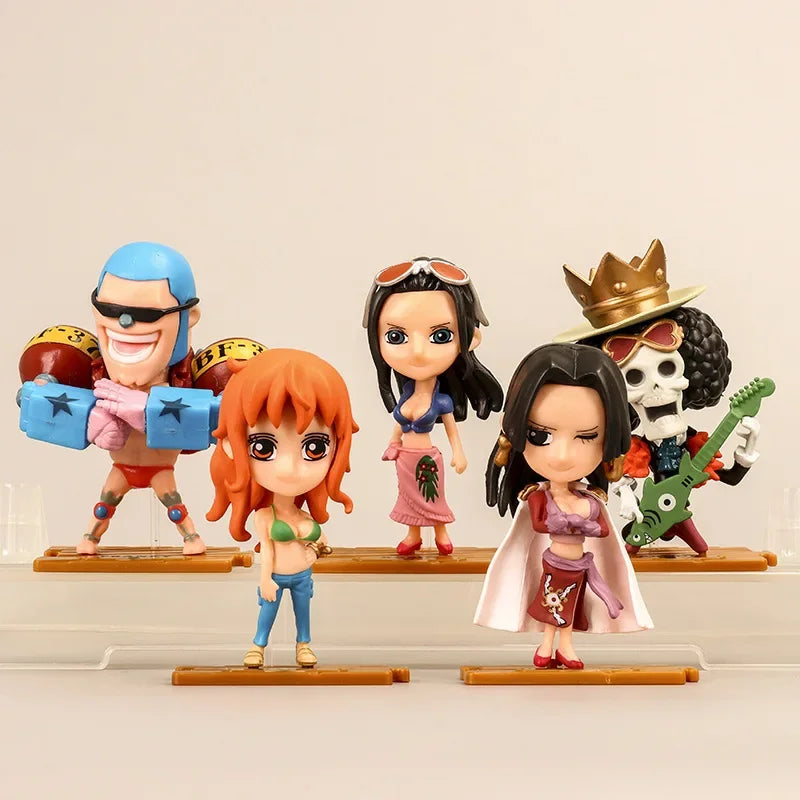 Cartoon One Piece Action Figures Decor Straw Hat Pirates