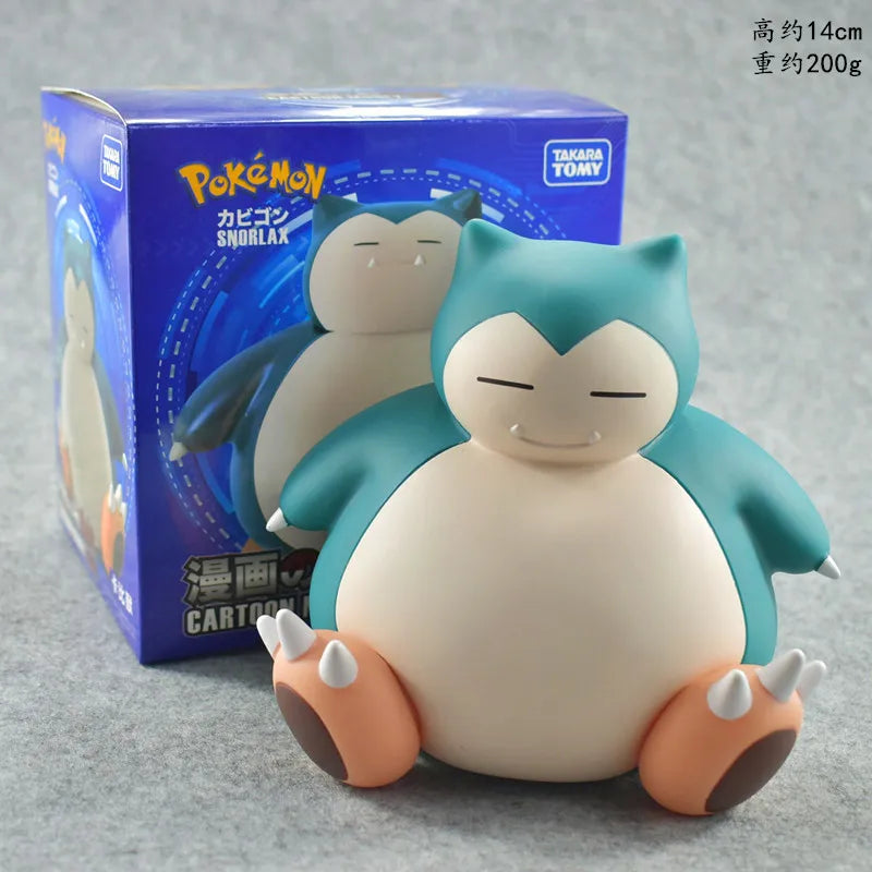 Anime Pokemon Snorlax Figure Model Piggy Bank Sitting Standing Snorlax Saving Pot Cartoon Doll Money Box