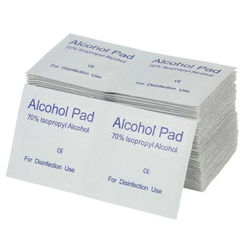 100 Pcs Alcohol Wipe Clean Pad Medical Swab Sachet Tool Cleanser