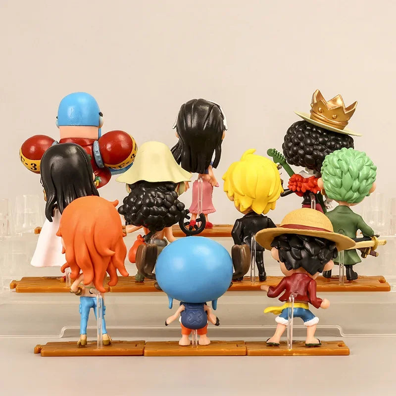 Cartoon One Piece Action Figures Decor Straw Hat Pirates