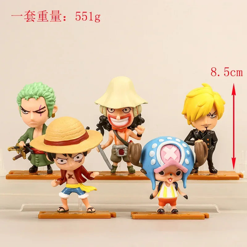 Cartoon One Piece Action Figures Decor Straw Hat Pirates