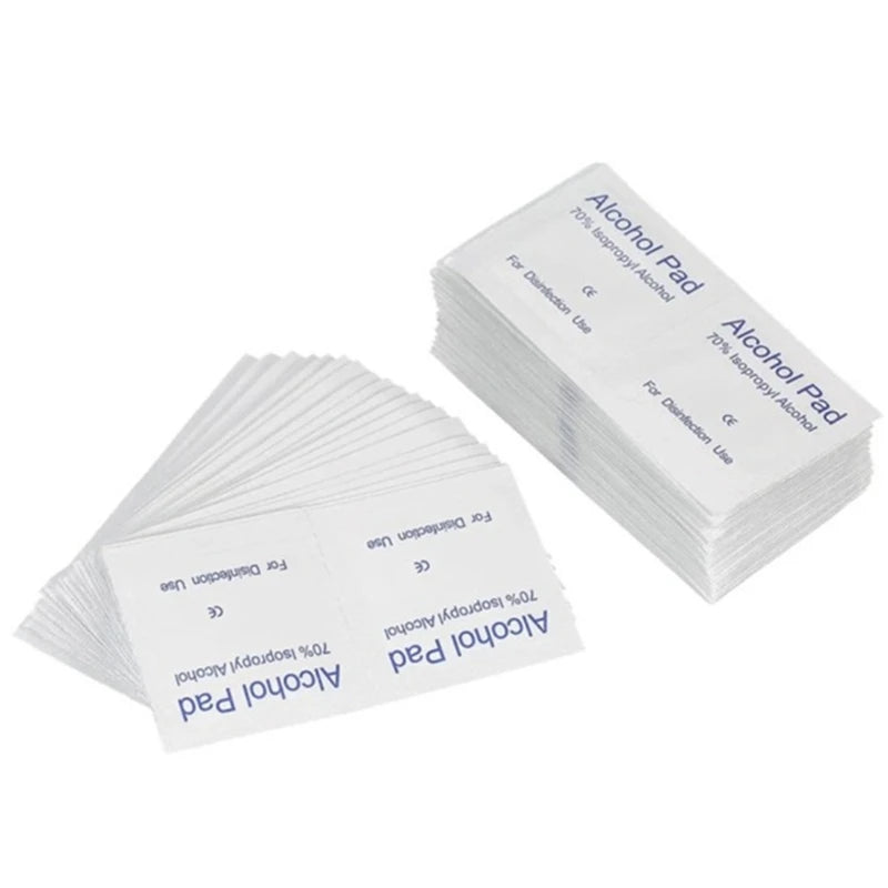 100 Pcs Alcohol Wipe Clean Pad Medical Swab Sachet Tool Cleanser