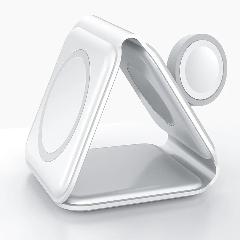 3 in 1 Foldable Wireless Charger Pad Stand Magnetic Fast Charging Dock Station Apple iPhone/Watch/AirPods