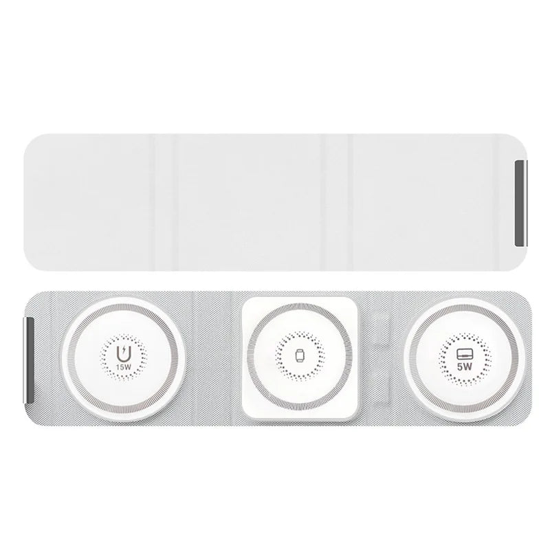 3 in 1 Foldable Wireless Charger Pad Stand Magnetic Fast Charging Dock Station Apple iPhone/Watch/AirPods