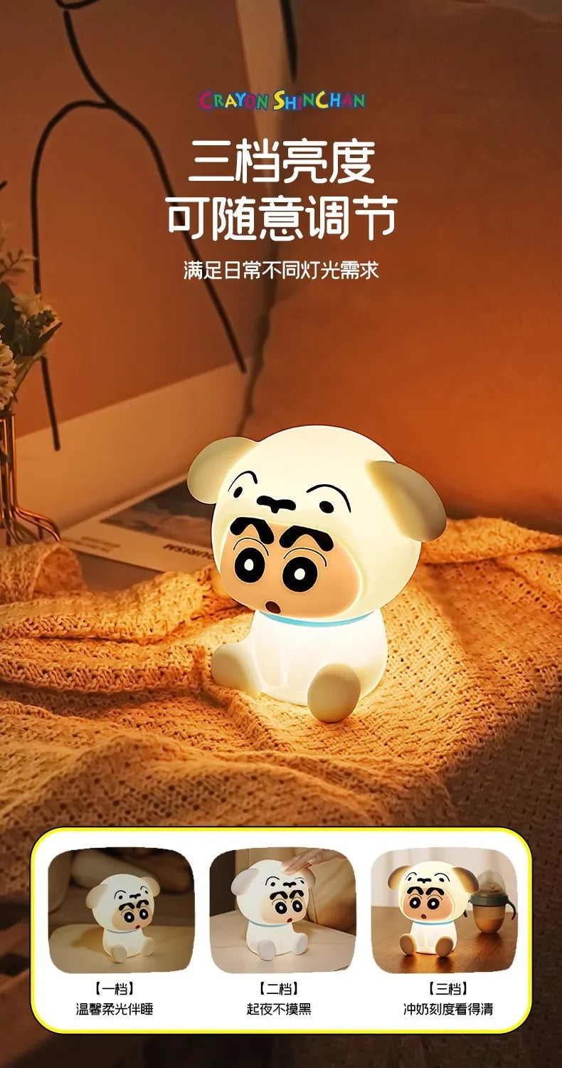 Anime Crayon Shin-Chan Patting Small Night Lamp